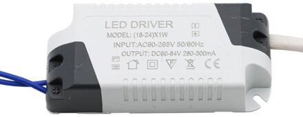 LED Externe Driver 300mA (18-24) x1W DC 60 v ~ 84 v Led Driver 18 w 20 w 21 w 22 w 23 w 24 w Voeding AC 85-265 v voor LED verlichting