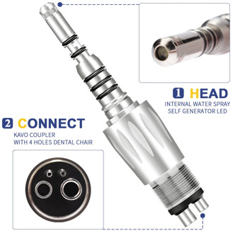 Led fiber optic light high speed e-generator air turbine handpiece dental 4 hole kavo quick tooth equipment