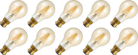 | LED filament | Bajonetfitting B22d | Standaardlamp | Goud | 60mm | 4W | 10 stuks
