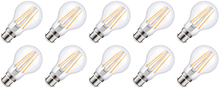 | LED filament | Bajonetfitting B22d | Standaardlamp | Helder | 60mm | 8W | 10 stuks