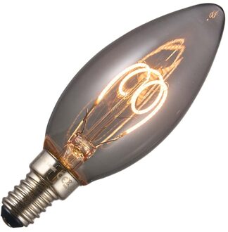 | LED Filament | E14 Fitting | Kaarslamp | Rookglas | C35 | 35mm | 3W