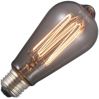 | LED Filament | E27 Fitting | Edisonlamp | Rookglas | ST64 | 64mm | 6W