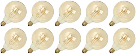 LED filament Globelamp E27 4W 125mm goud dimbaar