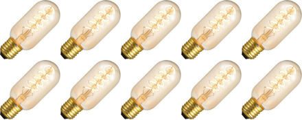 | LED filament | Grote fitting E27 | Buislamp | Goud | 45mm | 5W | 10 stuks