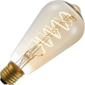 | LED filament | Grote fitting E27 | Edison lamp | Goud | 64mm | 4W