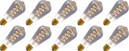 | LED filament | Grote fitting E27 | Edison lamp | Zwart | 64mm | 4W | 10 stuks