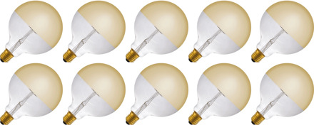 | LED filament | Grote fitting E27 | Globelamp | Goud | 125mm | 4W | 10 stuks