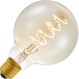 | LED filament | Grote fitting E27 | Globelamp | Goud | 95mm | 4W