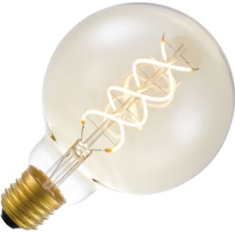 | LED filament | Grote fitting E27 | Globelamp | Goud | 95mm | 5W