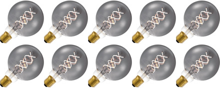 | LED filament | Grote fitting E27 | Globelamp | Zwart | 95mm | 5W | 10 stuks