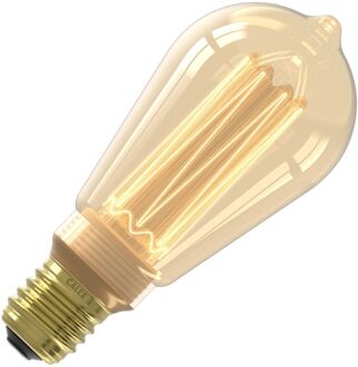 | LED filament | Grote fitting E27 | Rustiek ST64 | Goud | 3.5W