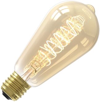 | LED filament | Grote fitting E27 | ST64 Rustiek | Goud | 5.5W | 3-step dimming