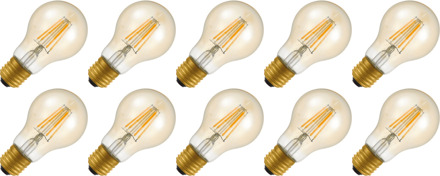 | LED filament | Grote fitting E27 | Standaardlamp | Goud | 60mm | 4W | 10 stuks