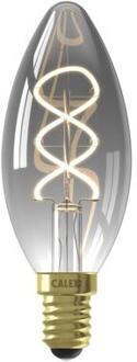 LED filament kaarslamp dimbaar titanium E14 4W - Leen Bakker