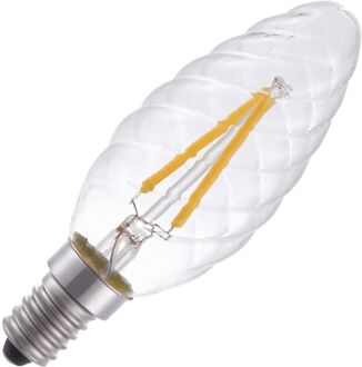 | LED filament | Kleine fitting E14 | Kaarslamp gedraaid | Helder | 35mm | 2W
