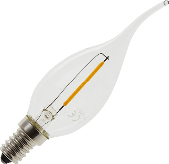 | LED filament | Kleine fitting E14 | Kaarslamp tip | Helder | 35mm | 1W