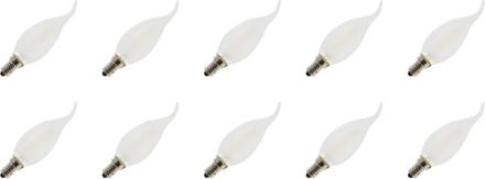 | LED filament | Kleine fitting E14 | Kaarslamp tip | Mat | 35mm | 1W | 10 stuks