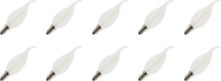 | LED filament | Kleine fitting E14 | Kaarslamp tip | Mat | 35mm | 2W | 10 stuks