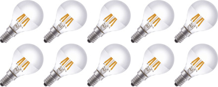 | LED filament | Kleine fitting E14 | Kogellamp | Helder | 45mm | 4W | 10 stuks