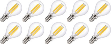 | LED filament | Kleine fitting E14 | Kogellamp | Helder | 45mm | 5W | 10 stuks