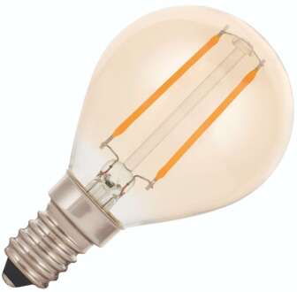 LED Filament Kogellamp E14 2W 2200K Goud 180lm Transparant