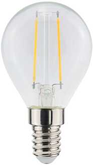 LED Filament lamp E14 - 2,5 Watt 250 Lumen - G45 vorm - 2700K Warmwit licht - Dimbaar - Helder glas