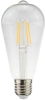 LED Filament lamp E27 - 4,5 Watt 470 Lumen - ST64 Edison - 2700K Warmwit licht - Dimbaar - Helder glas