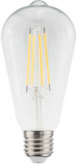 LED Filament lamp E27 - 7 Watt 806 Lumen - ST64 Edison - 2700K Warmwit licht - Dimbaar - Helder glas