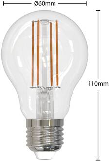 LED filament lamp E27 8W helder 2.700K dimbaar set van 2