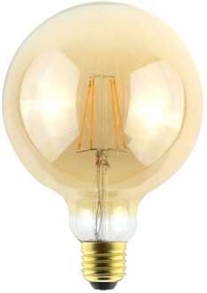 LED Filament lamp E27 - 9 Watt 950 Lumen - G125 Vorm - 2200K Warmwit licht - Dimbaar - Amber glas