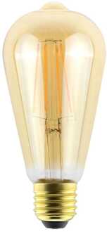 LED Filament lamp E27 - 9 Watt 950 Lumen - ST64 Edison - 2200K Warmwit licht - Dimbaar - Amber glas