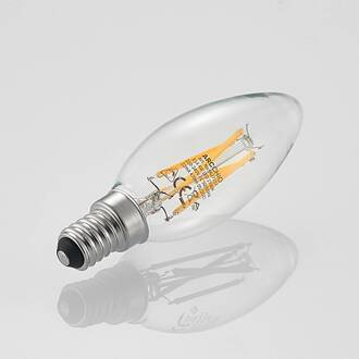 LED filament lamp, gloeilamp, kaars, E14, 4W, helder