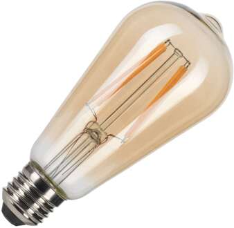 LED Filament Rustiek ST64 E27 8W 2200K Goud dimbaar