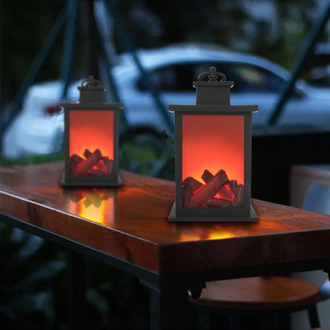 LED Flame Lantern Lamps Simulated Fireplace LED Flame Lamps Flame Effect Light Bulb AA Battery Courtyard Living Room Decoration