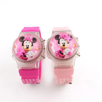 LED Flash Light Cartoon Children's Watch Silicone Girls Clock Child Watches Jelly Fashion Flip Kid Wristwatch Reloj Mujer