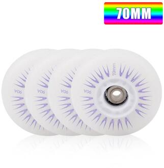 Led Flash Wiel 80Mm 76Mm 72Mm 70Mm 68Mm 64Mm Voor Inline Skates 90A Voor Volwassenen Kids Seba Rb Roller Wielen 70mm 4stk