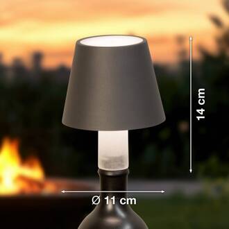 LED-fleslamp Fiocco, zandgrijs, CCT, IP54, dimbaar