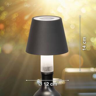 LED-fleslamp Fiocco, zandgrijs, RGBW, IP54, dimbaar