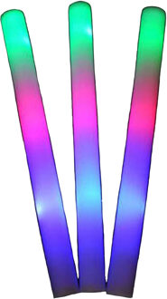 Led foam stick/lichtstaaf 4x stuks multi colour 45 cm