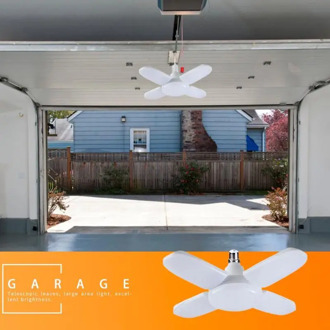 LED Garage Light Super Bright 60W B22 High-quality Durable Multi-function Deformable Basement Ceiling Lamp Fan Blade