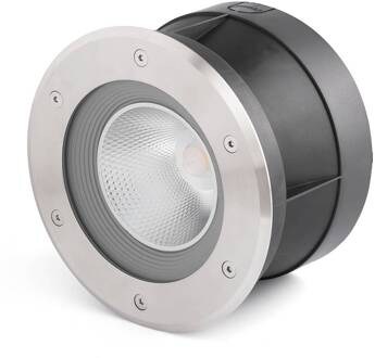 LED grondspot inbouwl. Suria-24 m, 60° stralingsh. mat nikkel