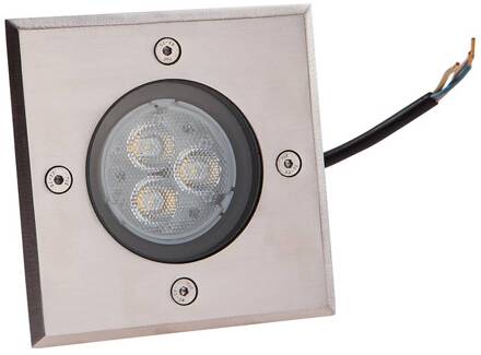 LED grondspot inbouwlamp Ava, 12 cm x 12 cm, IP67 roestvrij staal