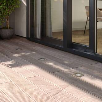 LED grondspot inbouwlamp Ava, Ø 12 cm, rond, IP67 roestvrij staal