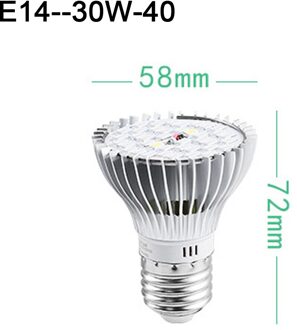 Led Grow Light E14/ E26/ E27 Volledige Spectrum Plant Lampen Lamp Voor Hydrocultuur Planten Bloem Zaad Starten Indoor 30W/50W/80W/100W E14 30W-40 beads