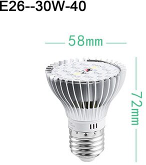 Led Grow Light E14/ E26/ E27 Volledige Spectrum Plant Lampen Lamp Voor Hydrocultuur Planten Bloem Zaad Starten Indoor 30W/50W/80W/100W E26 30W-40 beads