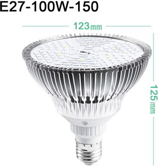 Led Grow Light E14/ E26/ E27 Volledige Spectrum Plant Lampen Lamp Voor Hydrocultuur Planten Bloem Zaad Starten Indoor 30W/50W/80W/100W E27 100W-150 beads