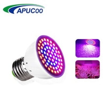 Led Grow Light Lamp E27 220V Full Spectrum Phyto Lamp 60 Leds 41 Rood 19 Blauw Indoor Plant Lamp voor Planten Vegs Hydrocultuur Systeem
