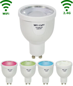 LED GU10 Spot - 4W - RGB/Warm wit - WiFi/RF Controlled + AB