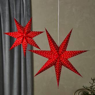 LED hangende ster Blink, fluwelen look Ø 75cm rood rood, transparant