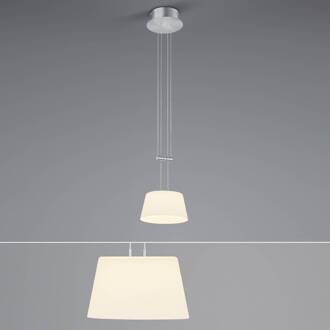 LED hanglamp, 1-lamp, nikkel mat nikkel, opaalwit